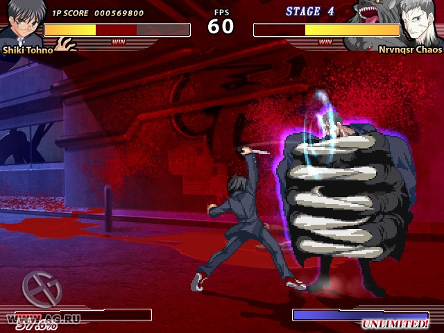 Melty Blood: ReAct gameplay visual