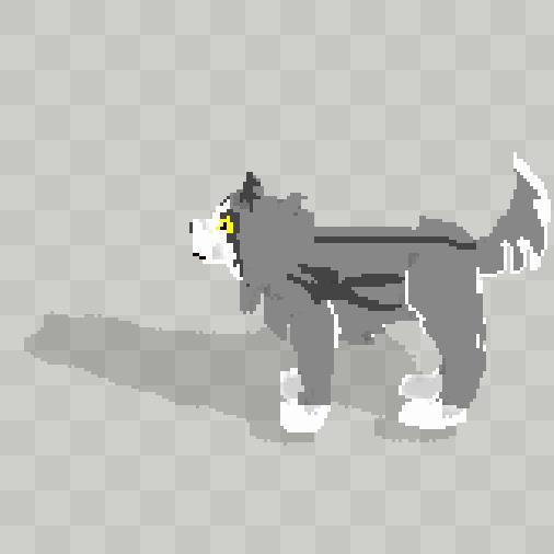 Wolf - Pixelart Voxel