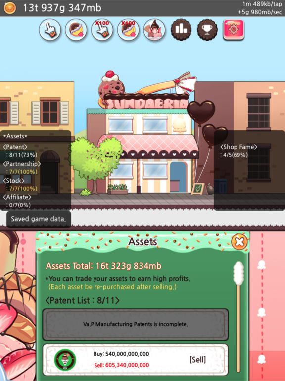 Jean's Sundaeria: Tap Dash