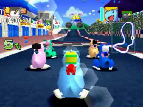 Bomberman Fantasy Race (1998) gameplay visual