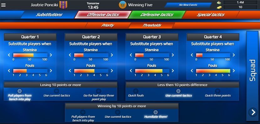 Winning Five Basketball Manager Beta