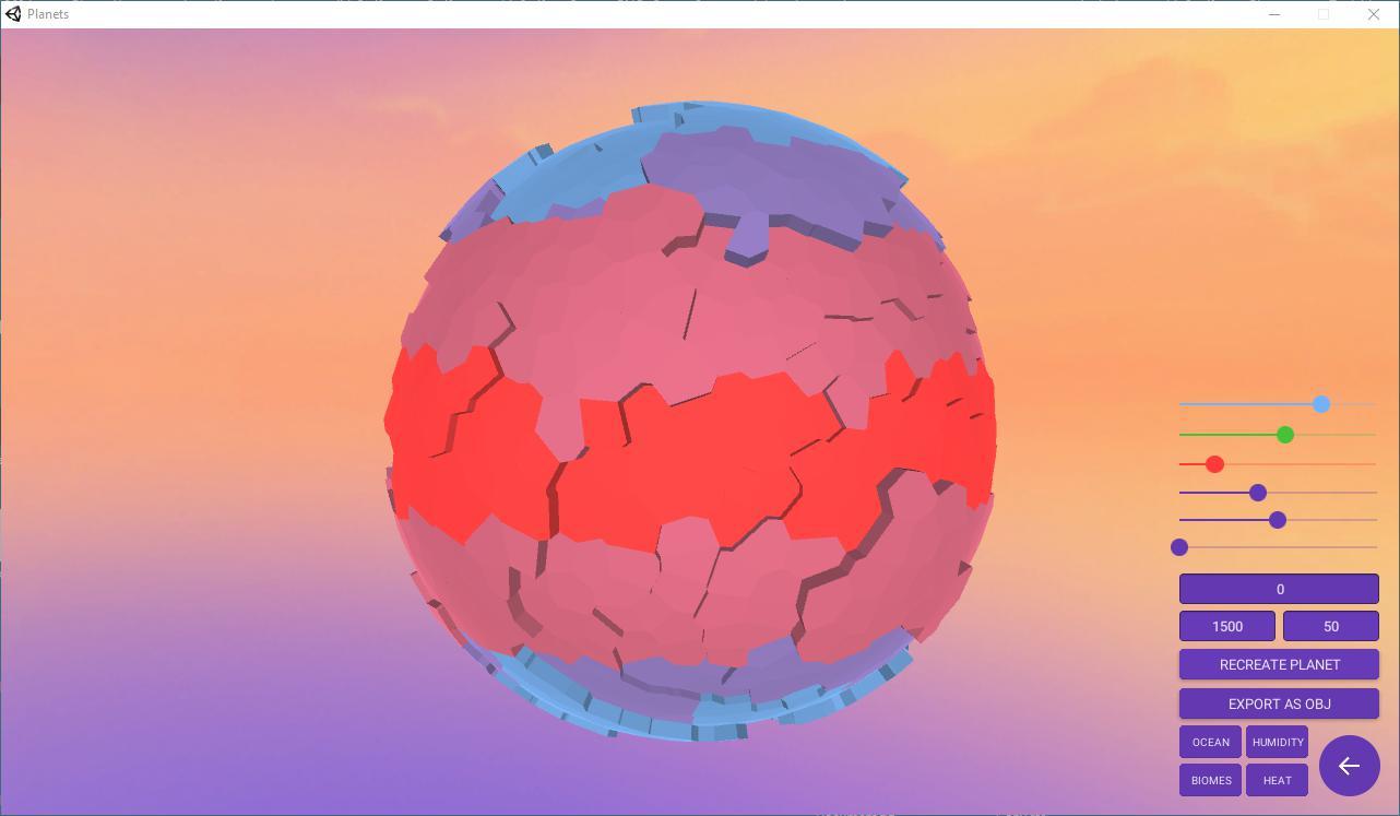 Procedural Voronoi Planets