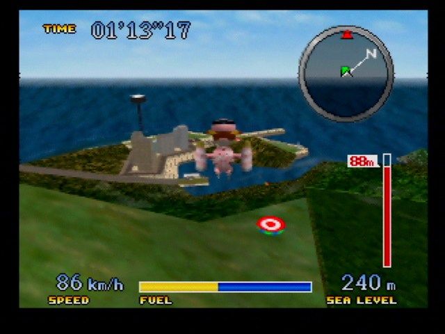Pilotwings 64 gameplay visual