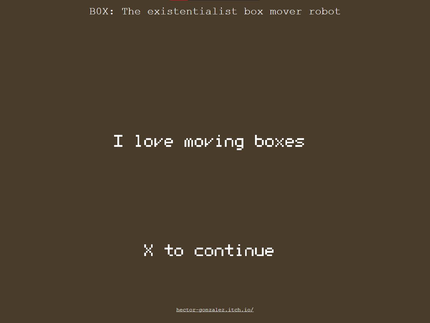 B0X: The existentialist box mover robot screenshot