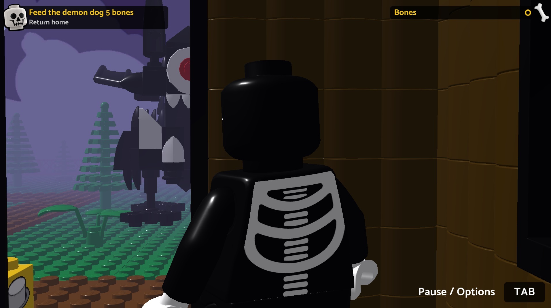 Demon dog's lunch in Spooky woods