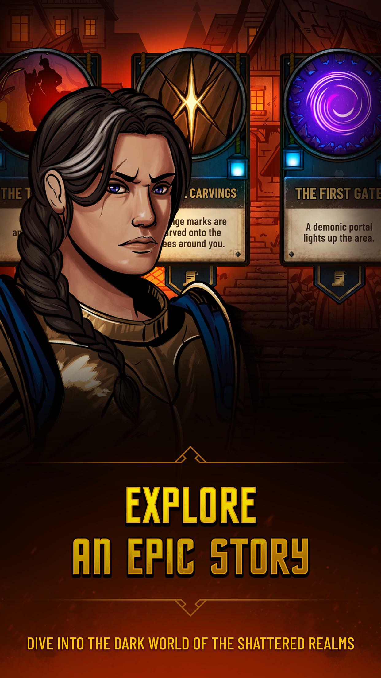Dawncaster: Deckbuilding RPG (itch) gameplay visual