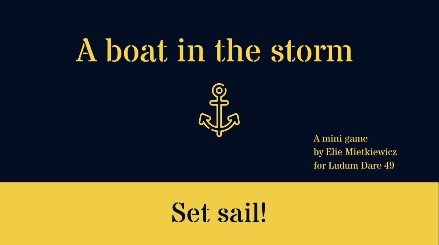 A boat in the Storm