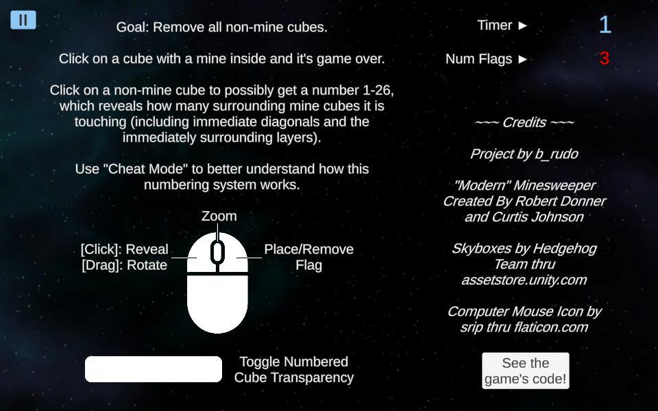 Celestial Minesweeper 3D