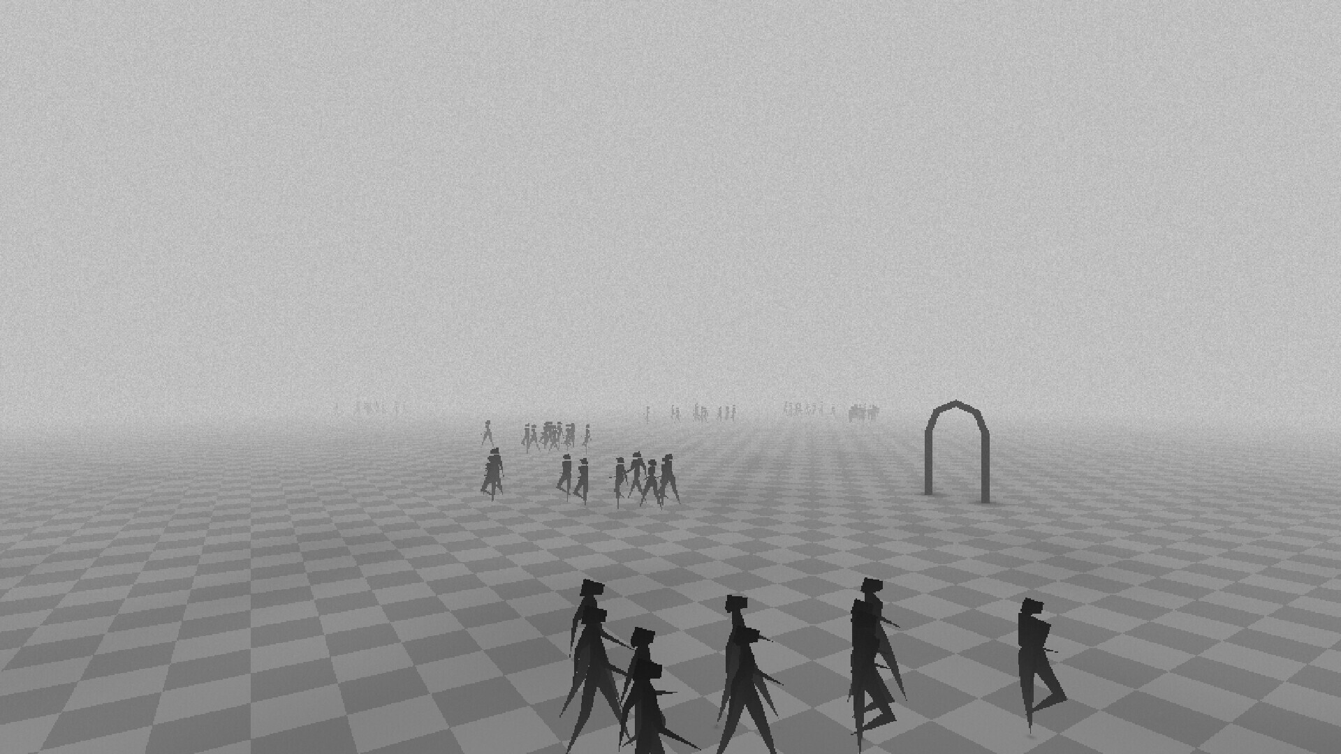 Hyperbeat gameplay featuring low-poly graphics and rhythm-based action.