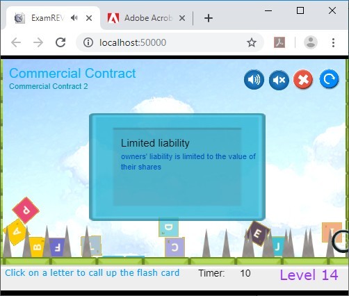 CramFLASH Commercial Contract 30 Random Flashcards App