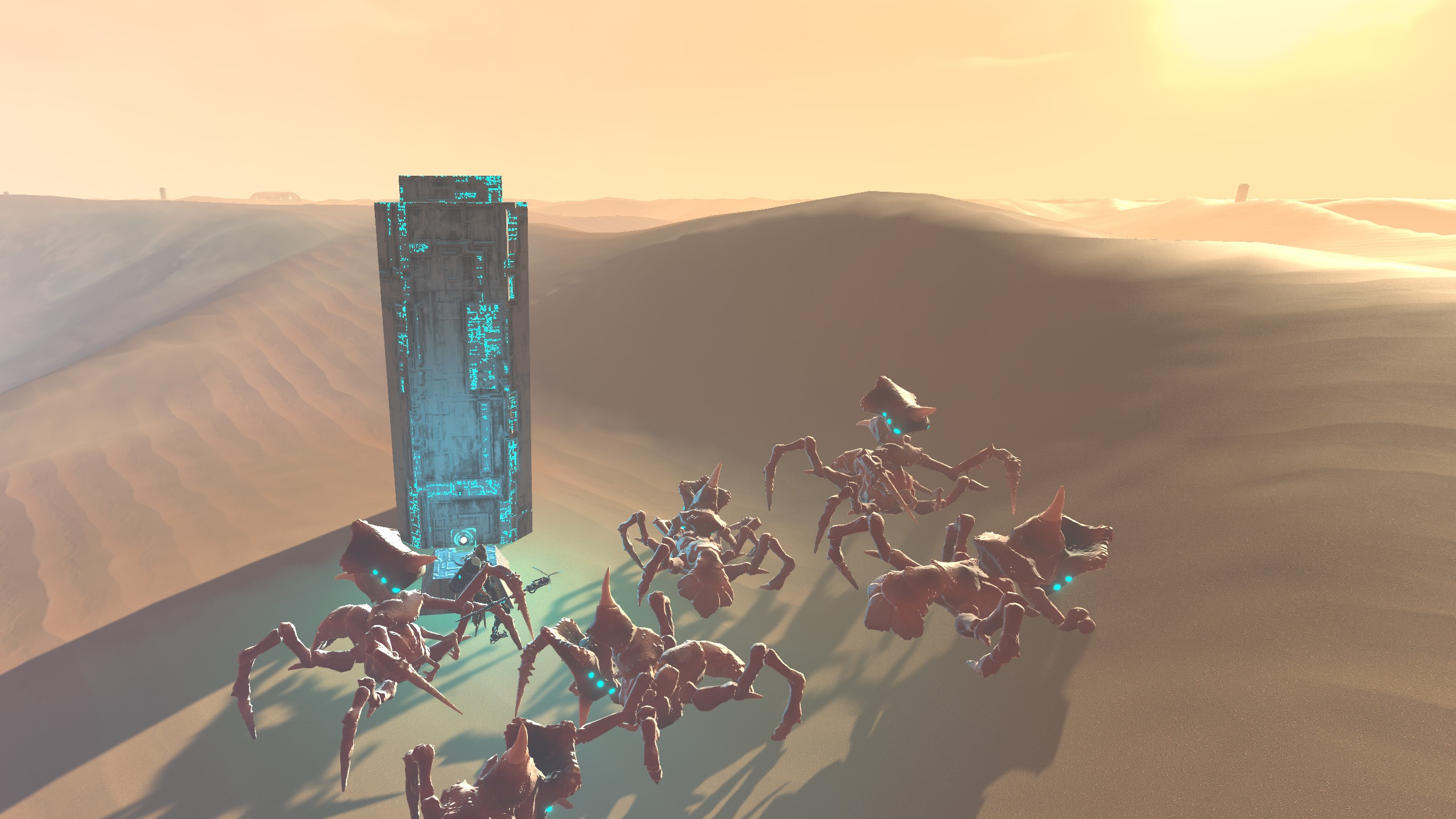 Neon Cyber Desert gameplay visual