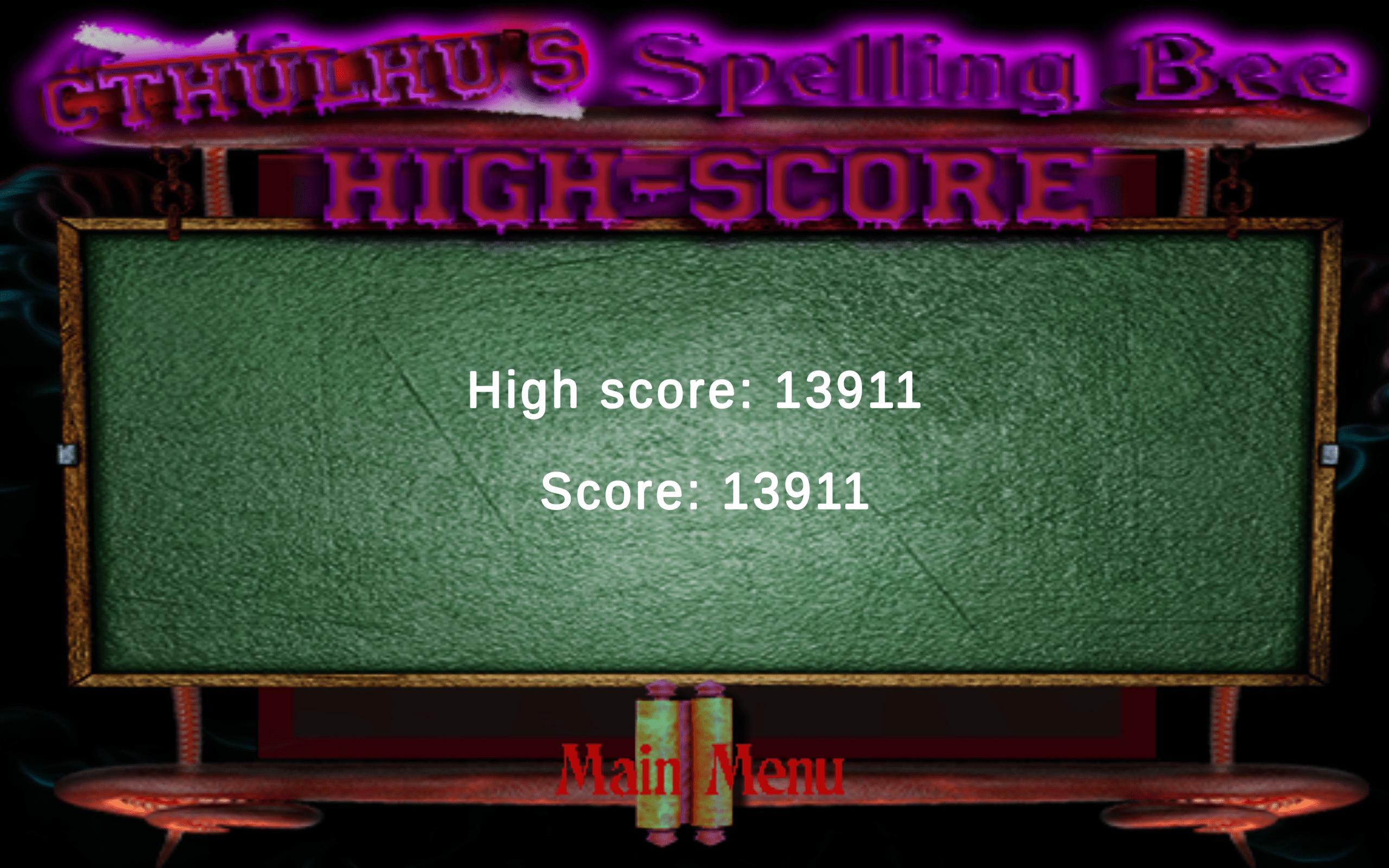 Cthulhu's Spelling Bee