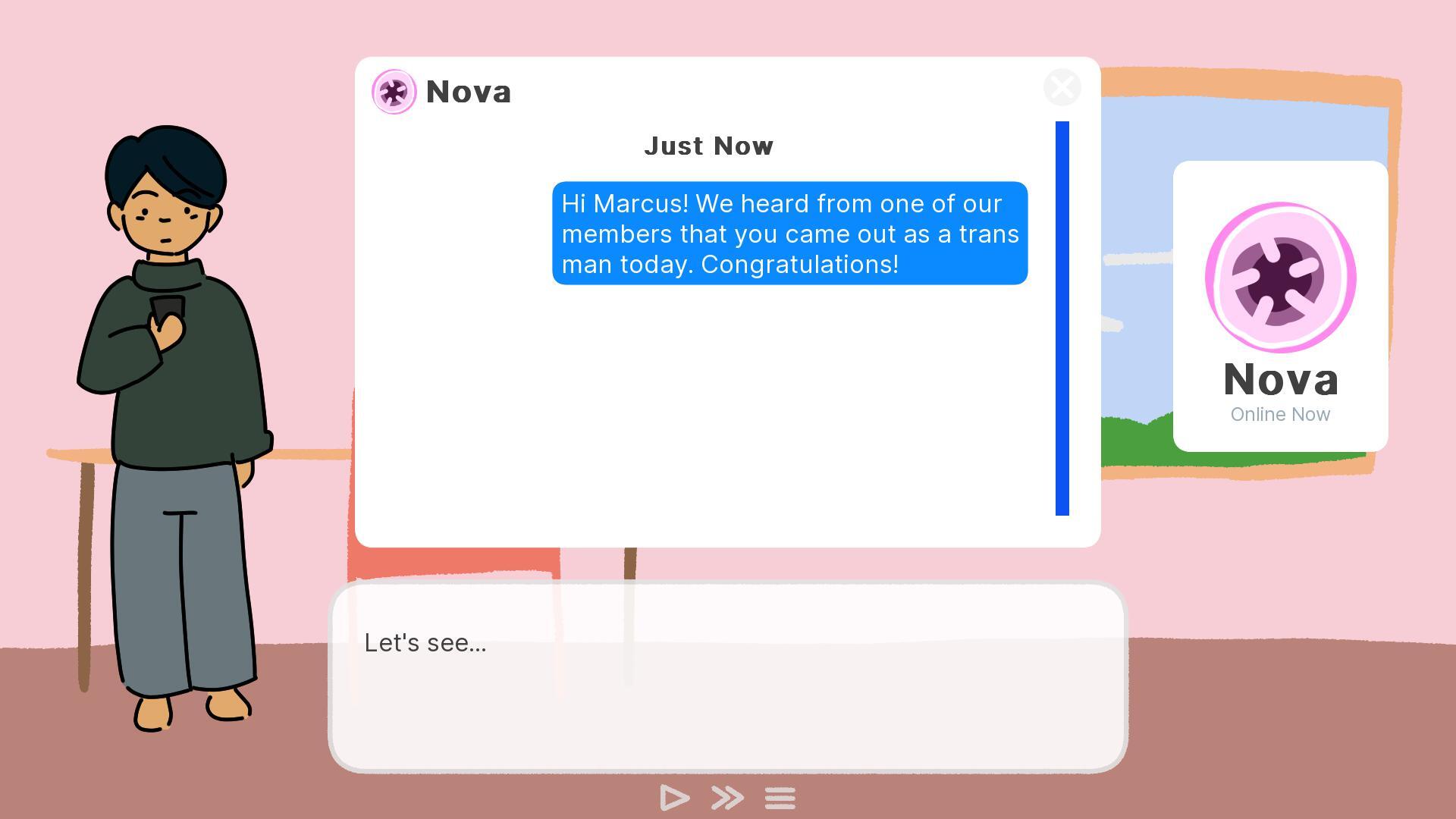 Marcus Comes Out Online