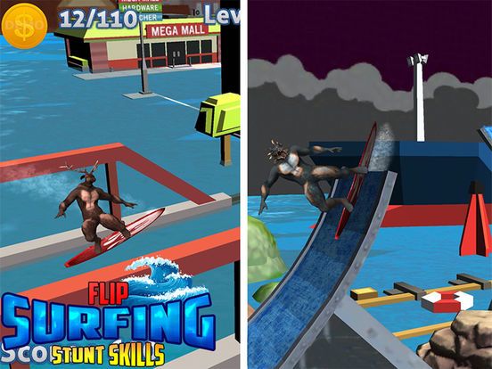 Flip Surfing Diving Stunt Race