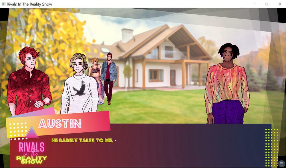 Rivals in the reality show (Yaoi / Gay Romance Visual Novel)