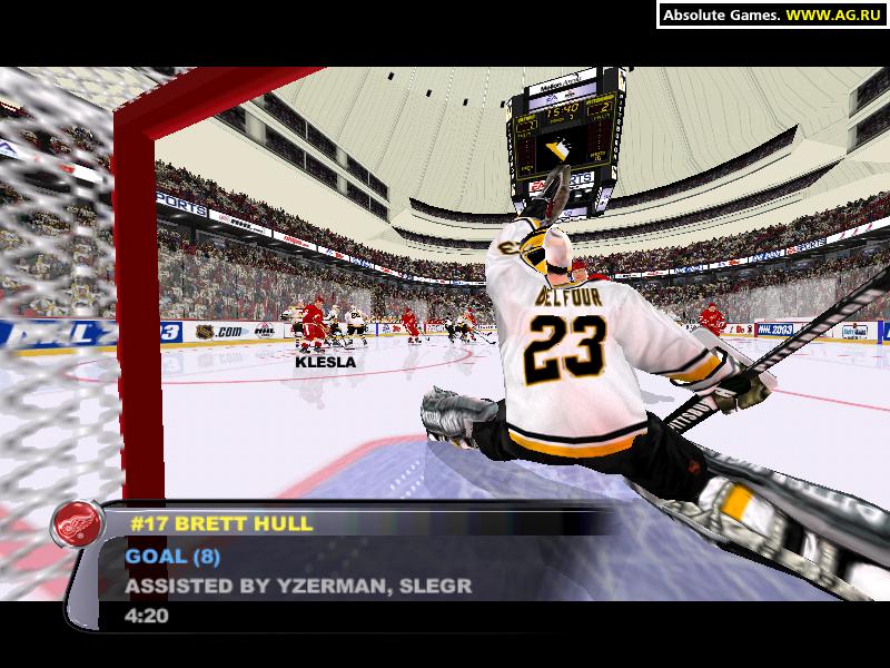 NHL 2003 gameplay visual