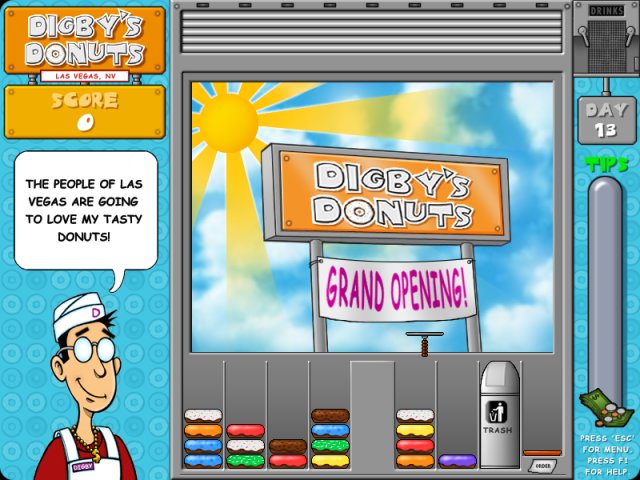 Digby's Donuts gameplay visual