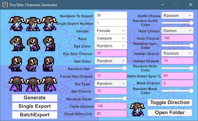Tiny Tales: 2D Character Generator