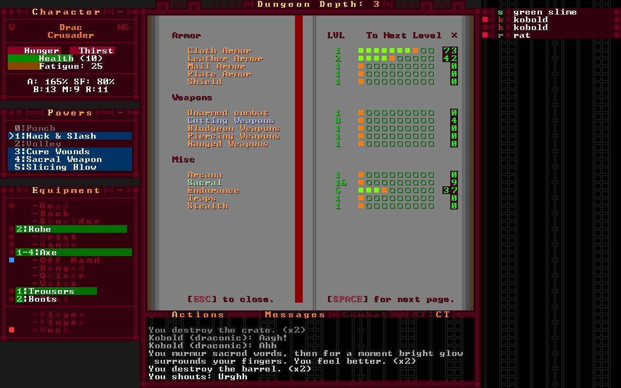 Dungeons of Everchange ASCII