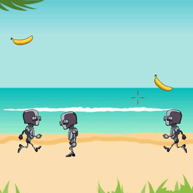 Robot Steve's Banana Island Vacation