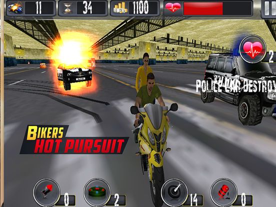Bikers Hot Pursuit - 3D Racing and Shooting Game