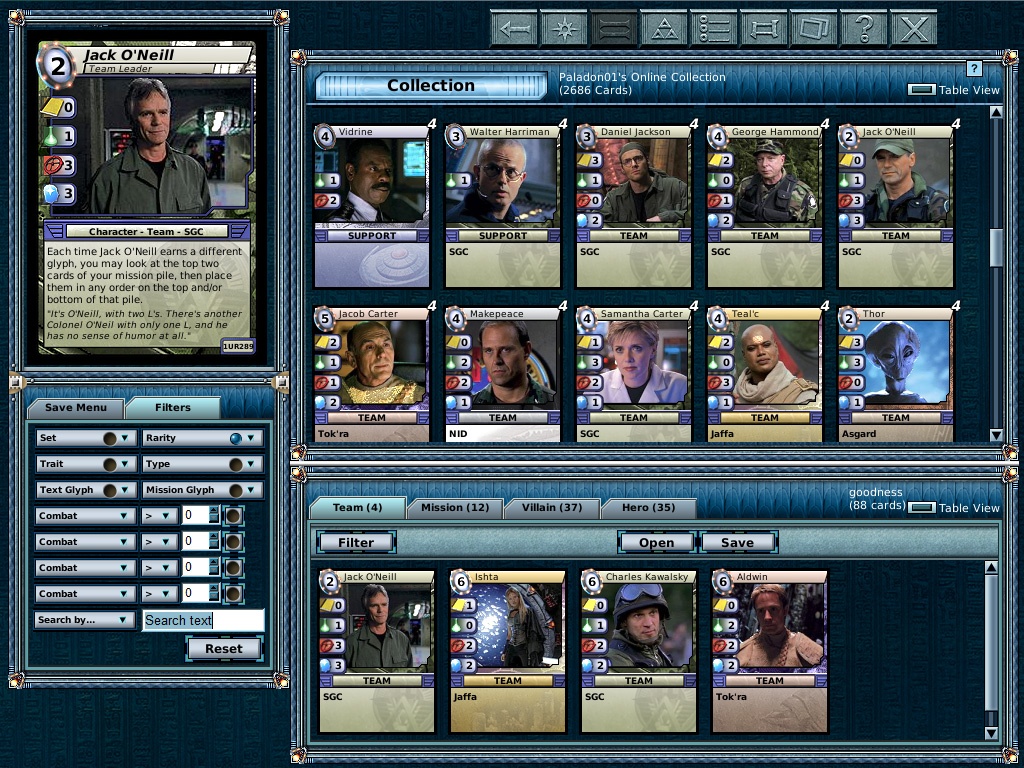 Stargate Online Trading Card Game