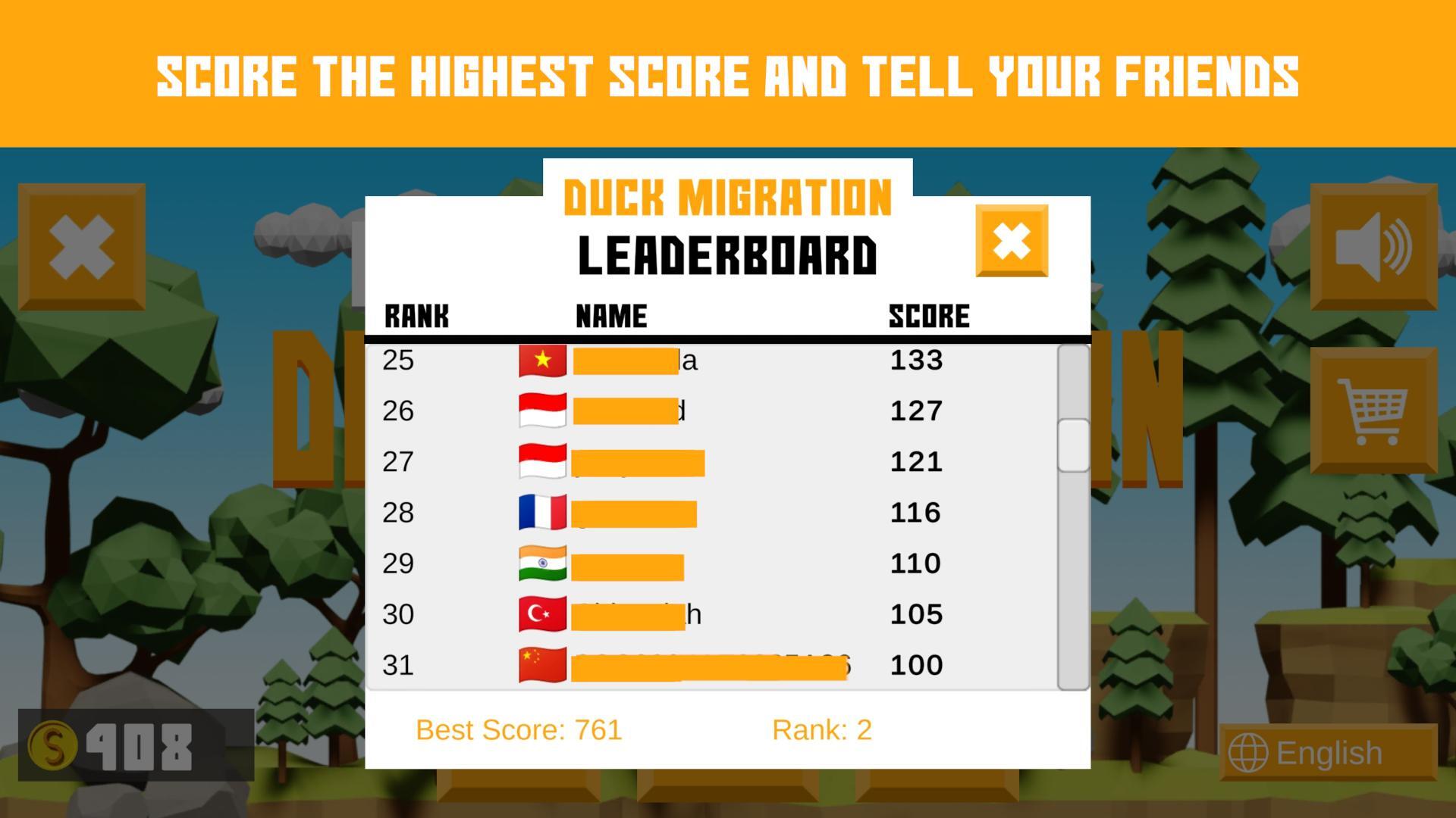 Flappy Duck Bird Migration
