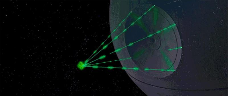 Star Wars lightsaber deflect