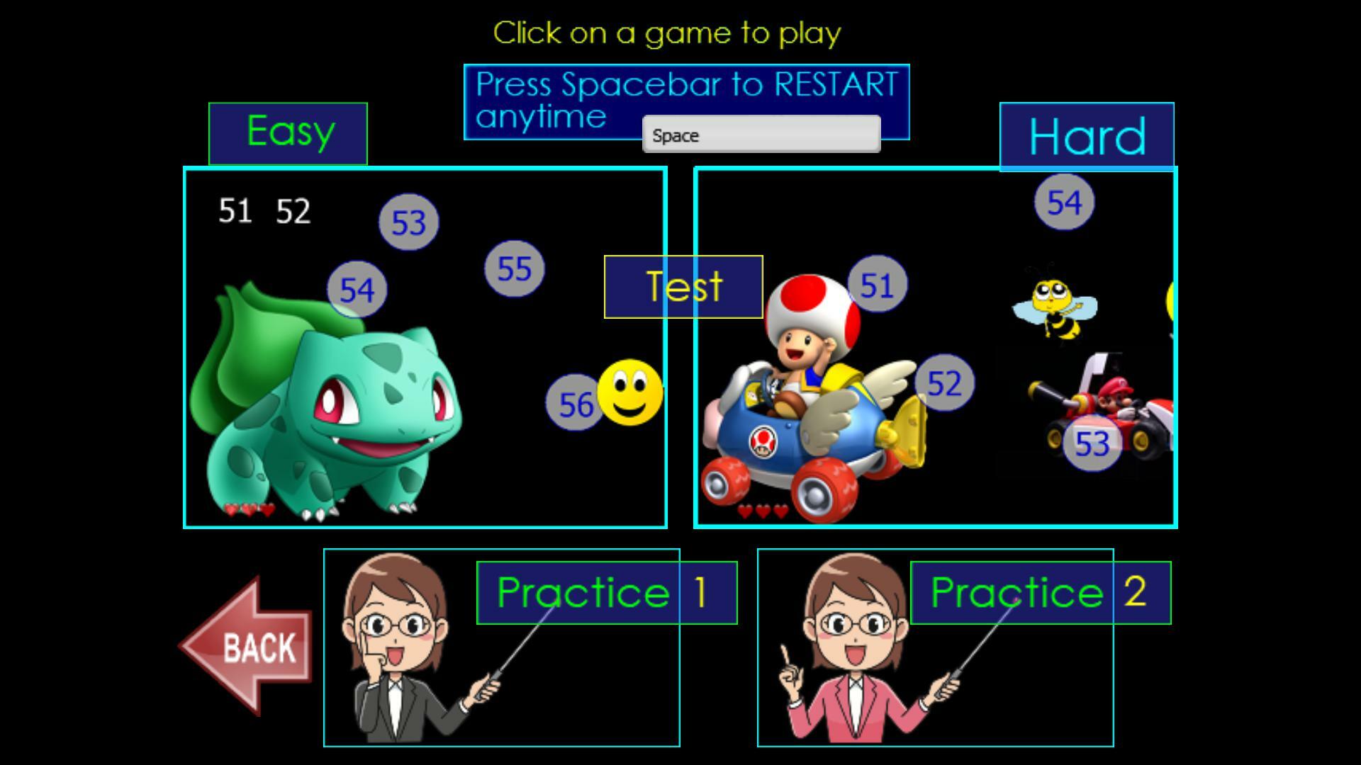 Poke Numbers 51 to 75