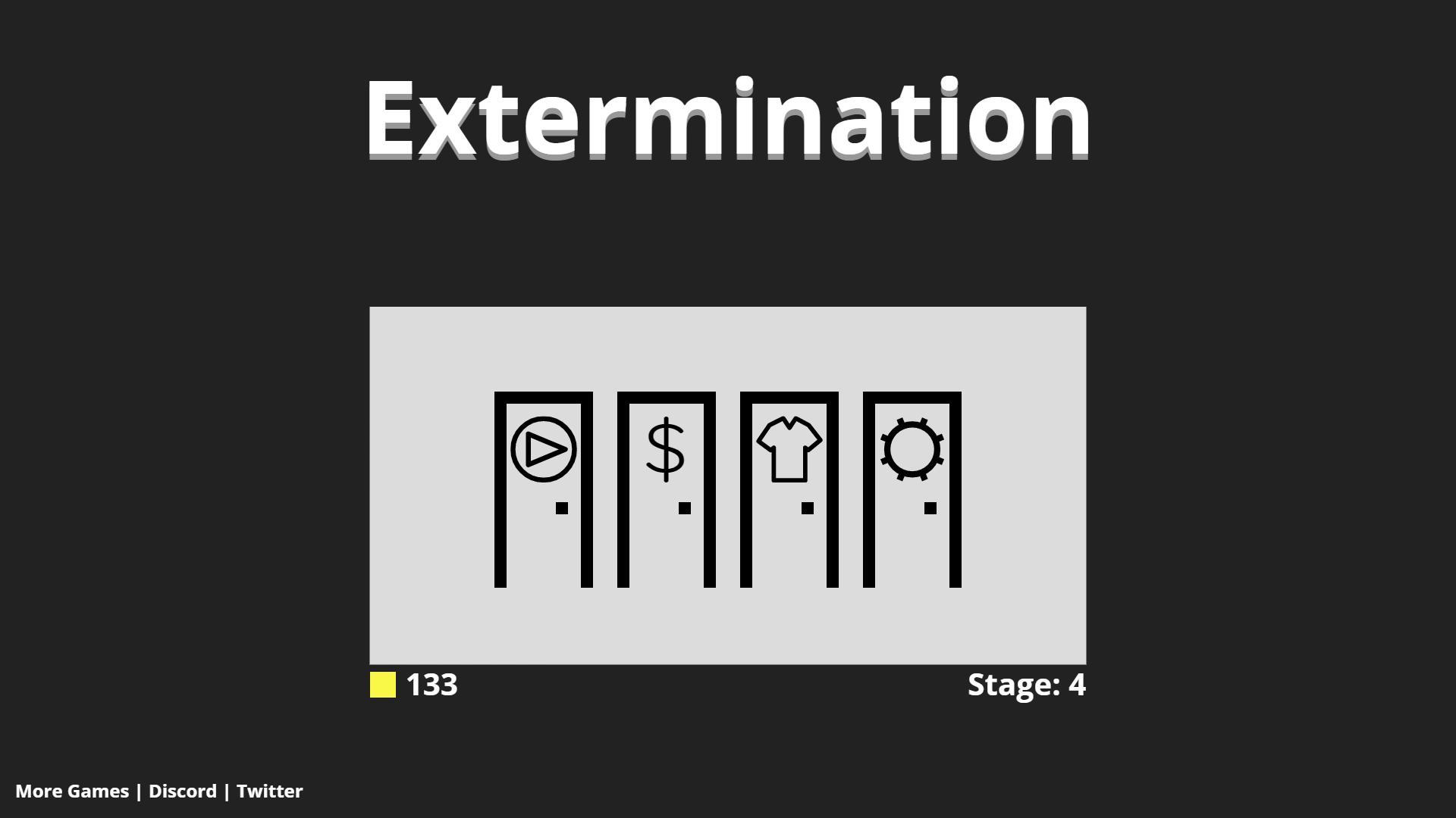 This selected. Extermination game. Extermination Sticker.