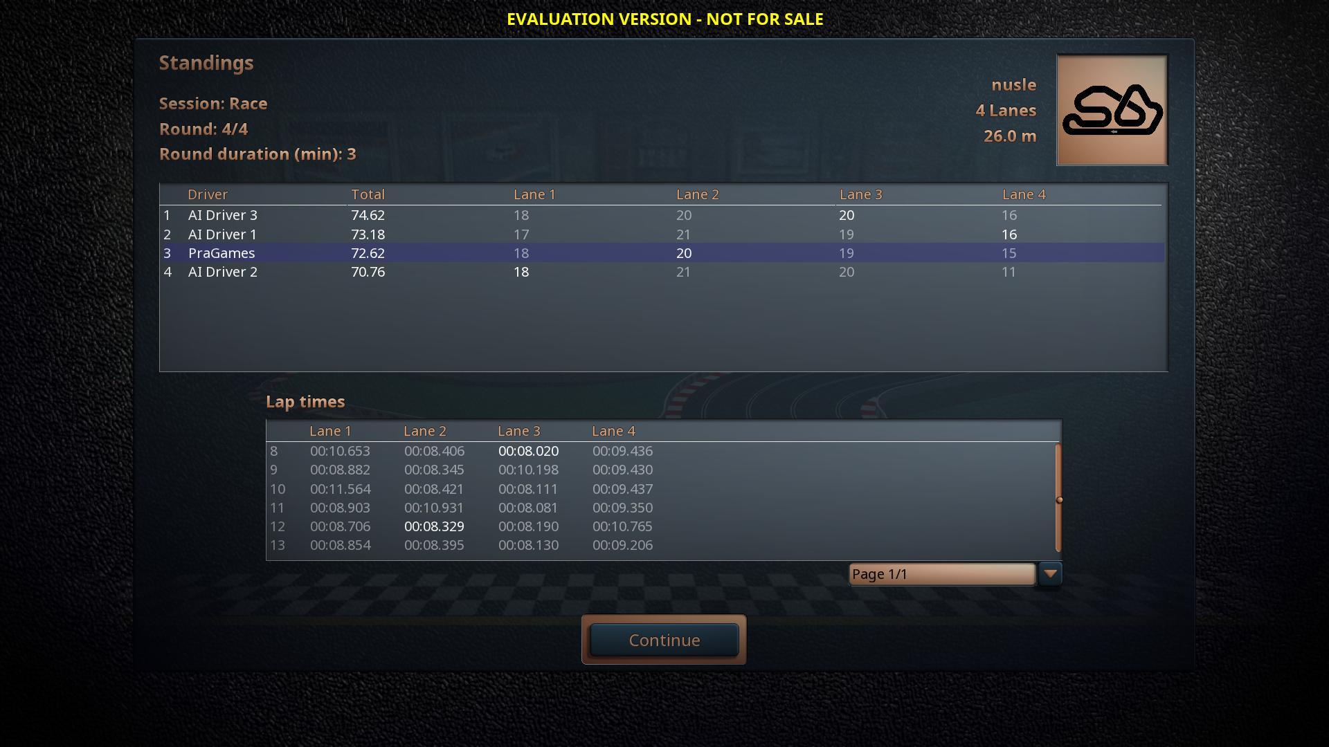 Virtual SlotCars Demo