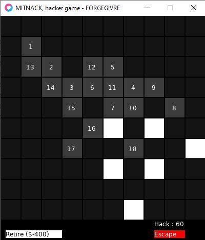 MITNACK, hacker game - FORGEGIVRE