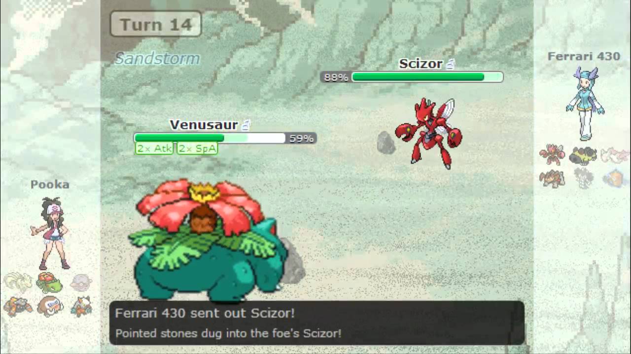 Pokemon Showdown gameplay visual