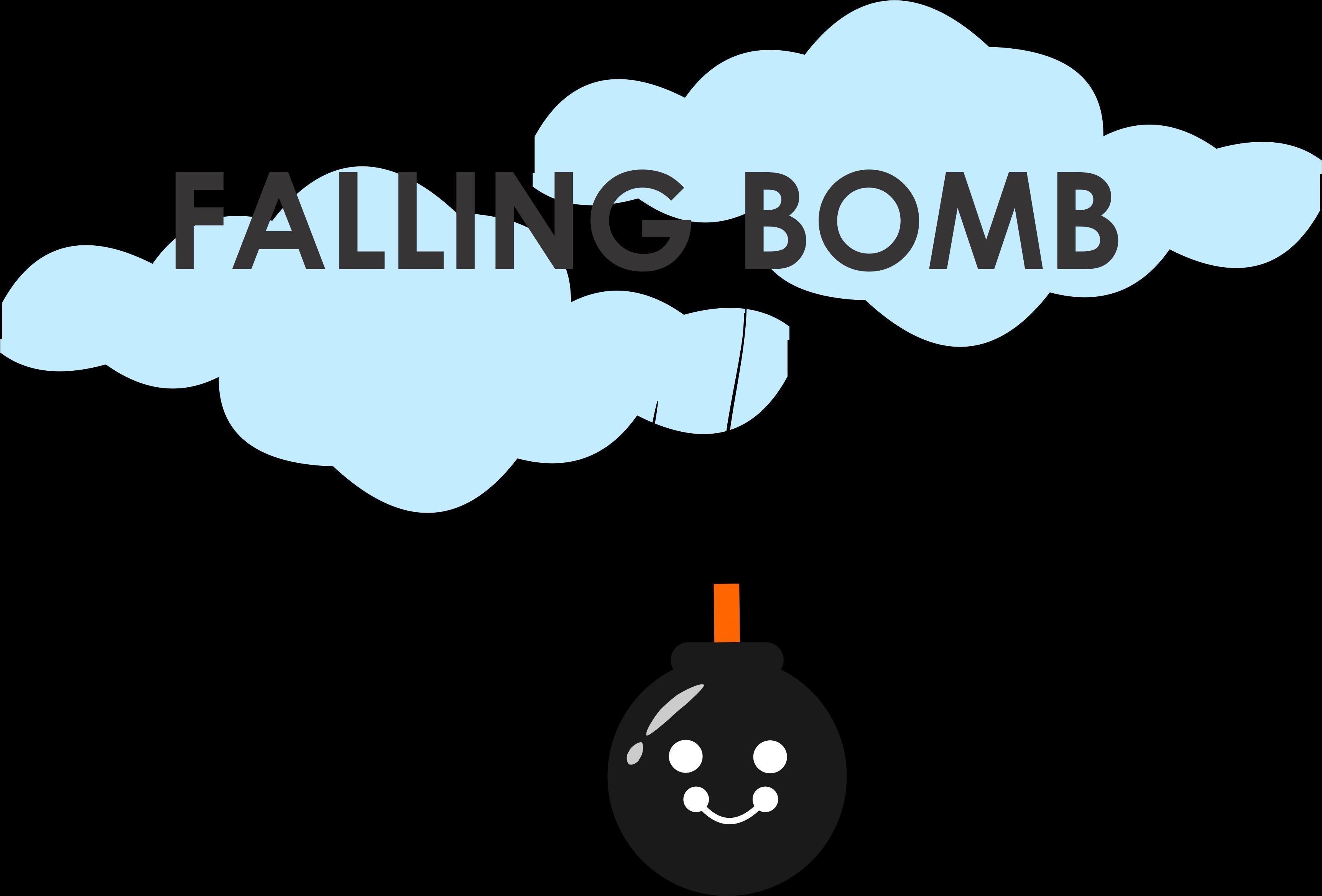 Falling like. Bomb release.