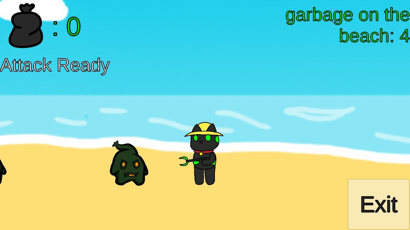 Marvin cleans the beach