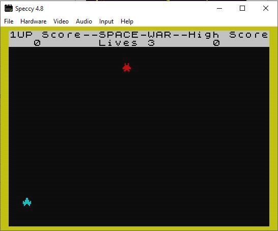 ZX Spectrum: Space War screenshot
