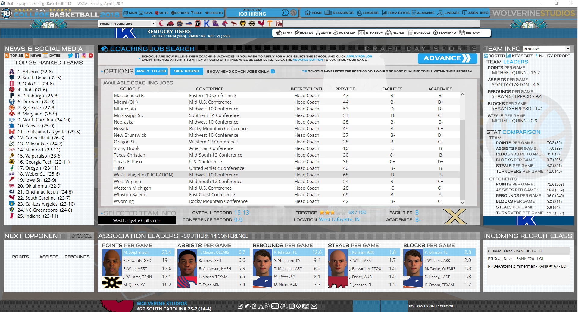 Draft Day Sports: College Basketball 2018