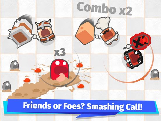 Smashers.io Foes in Worms Land