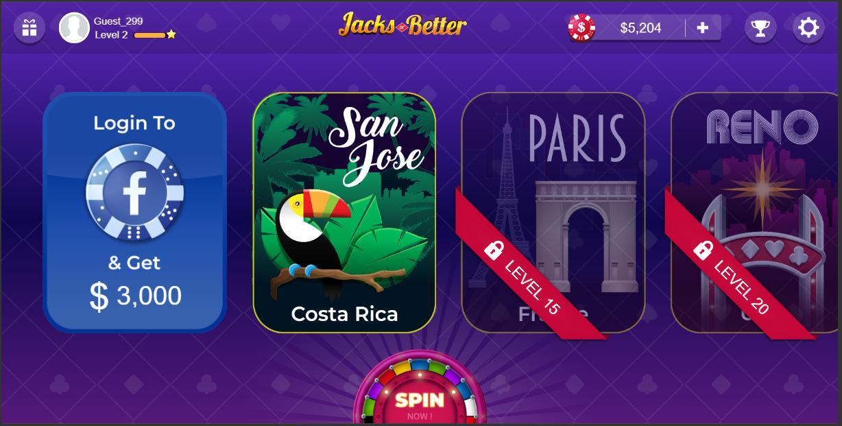 Jacks or Better Reach Vegas Video Poker Game