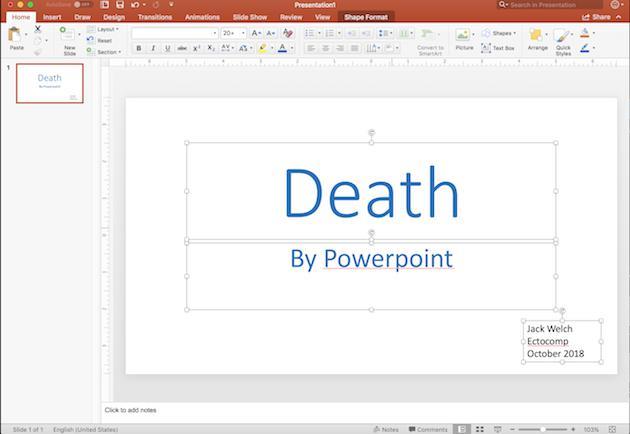 Death. By PowerPoint.