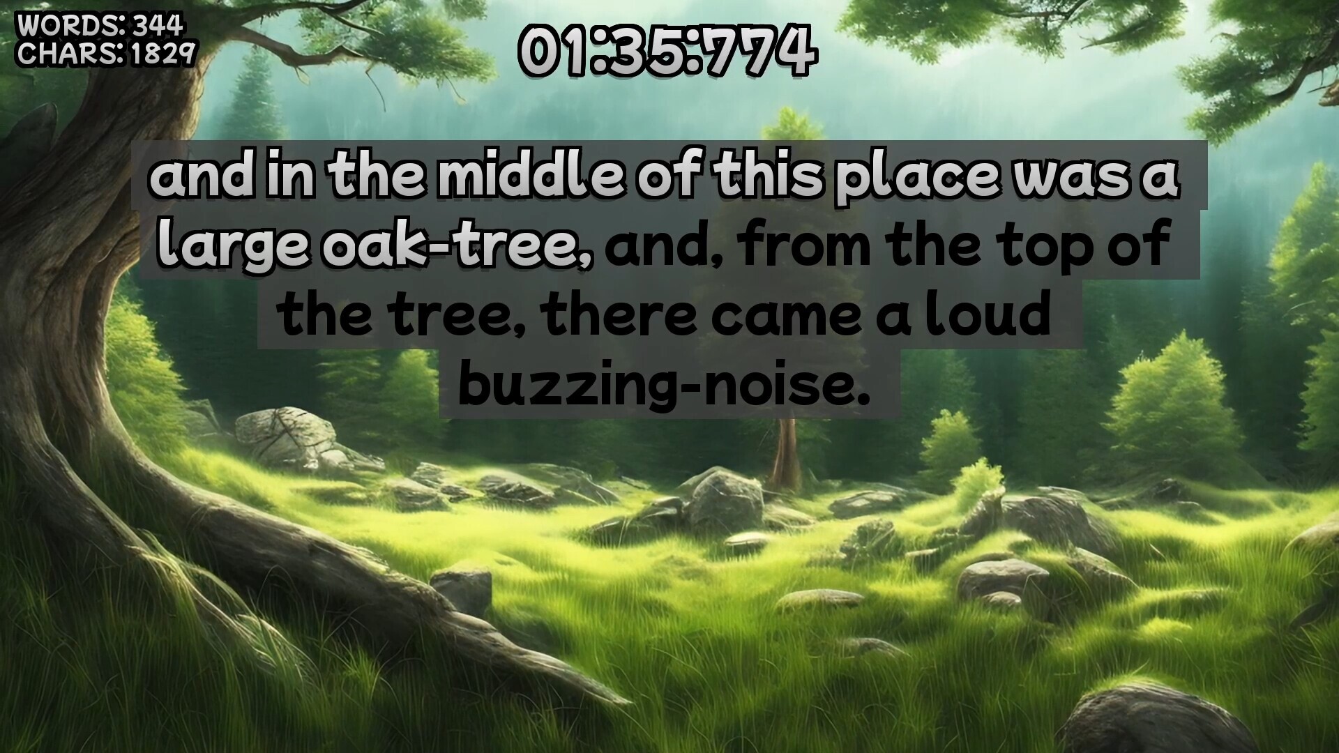 Winnie-the-Pooh's book writing speedrunner screenshot