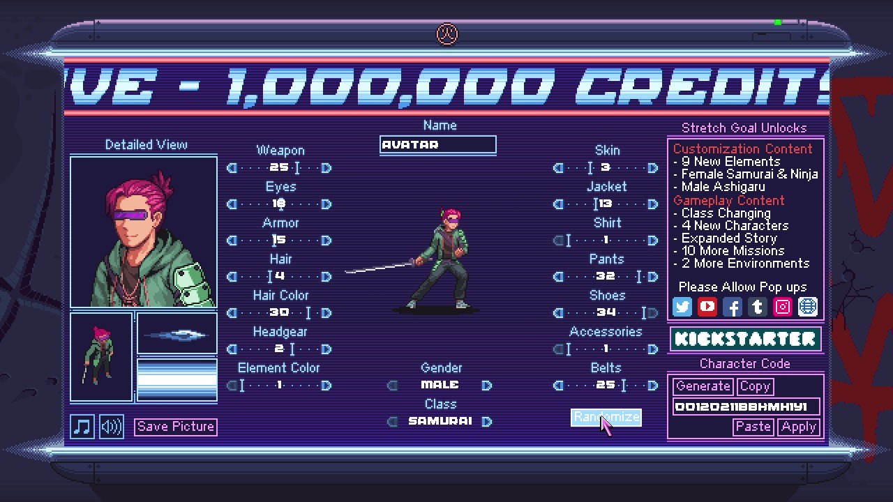 Midnight Wave Character Creator