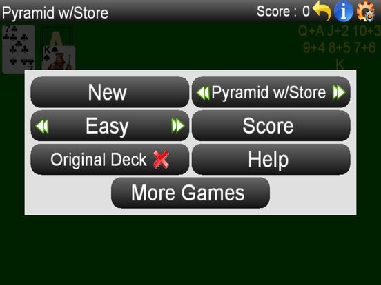 Pyramid Solitaire -- Lite