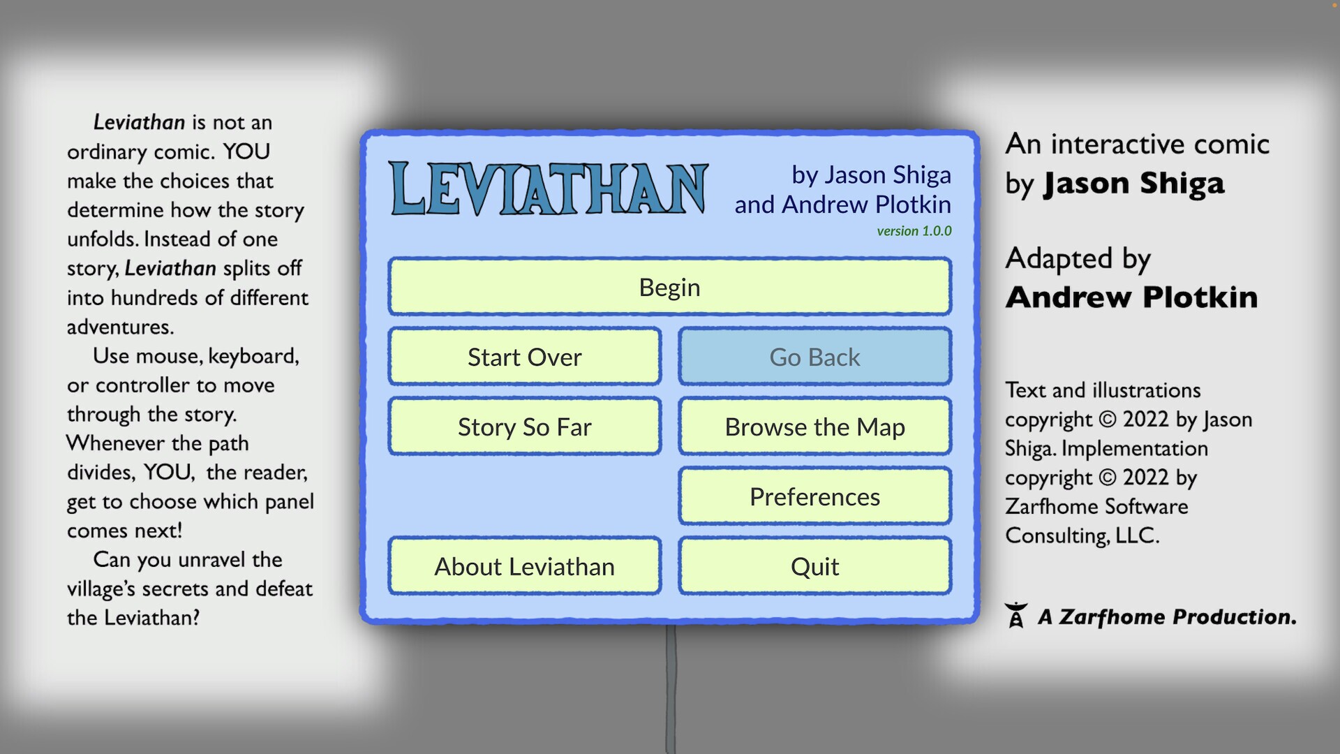 Leviathan: An Interactive Comic Book