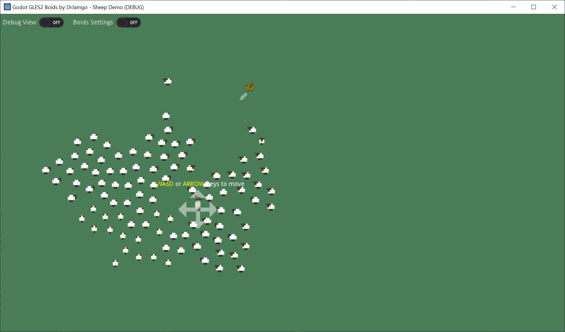 Godot GLES2 Boids - Sheep Demo