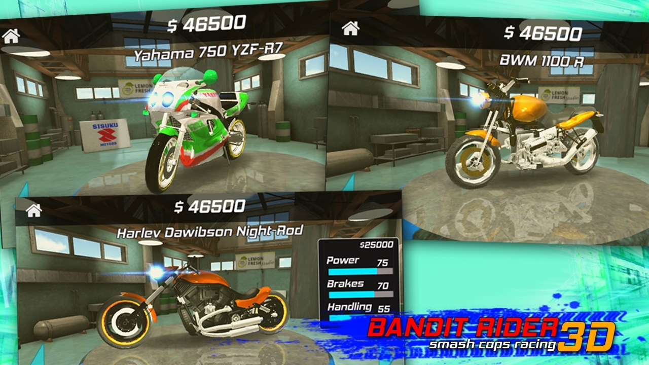 Bandit Rider 3D: smash cops racing