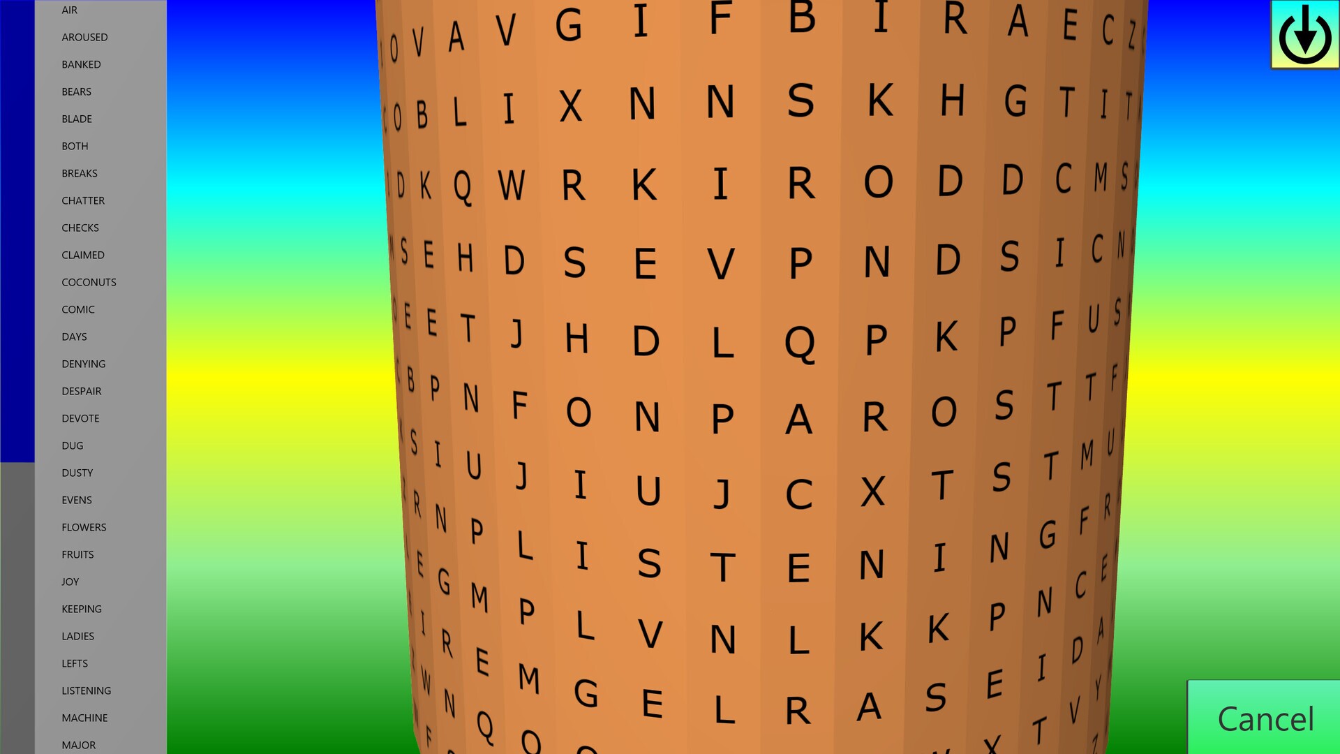 Wordsearch Attack screenshot