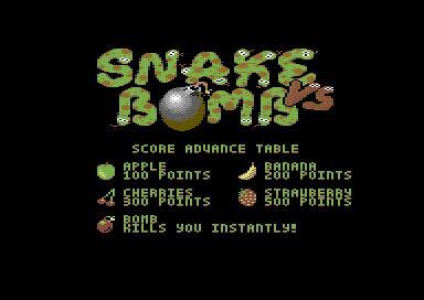Snake VS Bomb [Commodore 64] screenshot