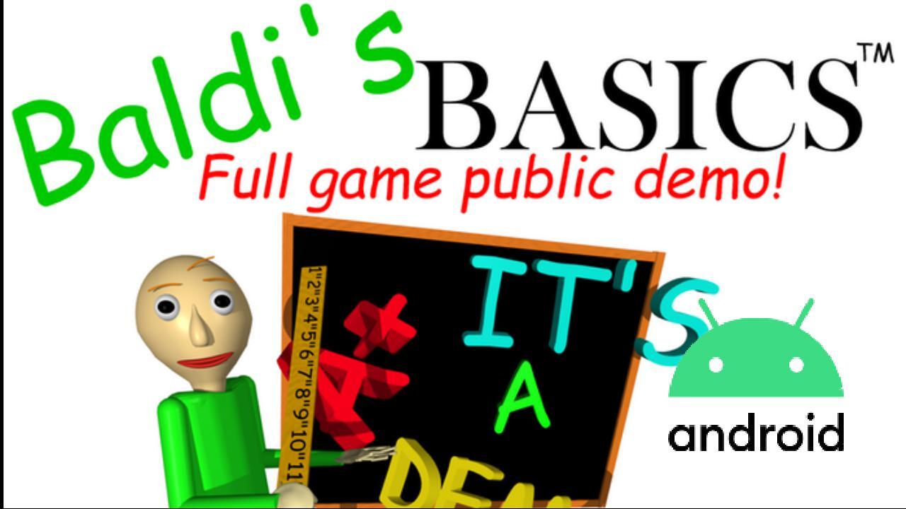 Demo public. Baldi screenshot. Baldi Challenges Demo logo.