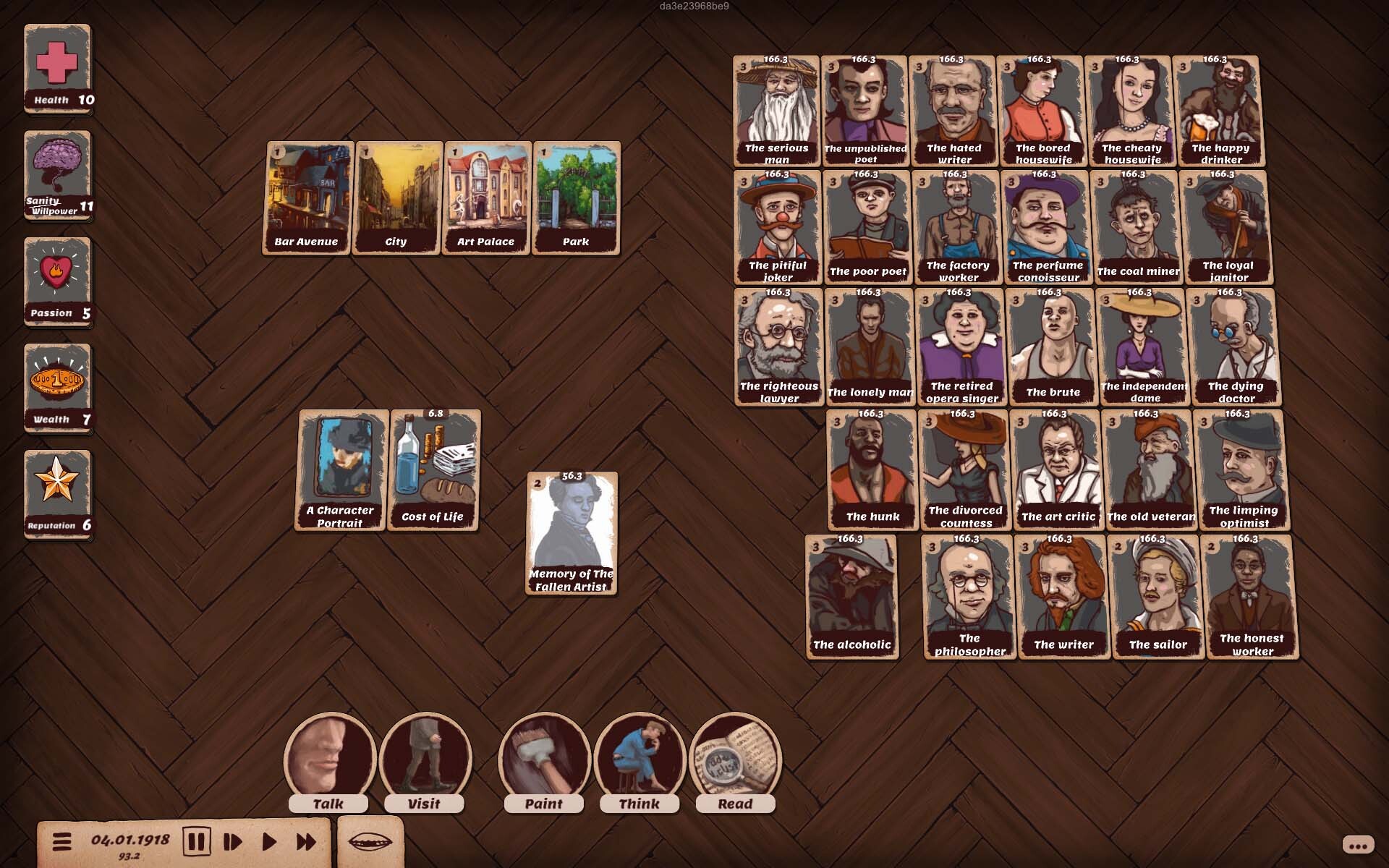 Artist Life Simulator